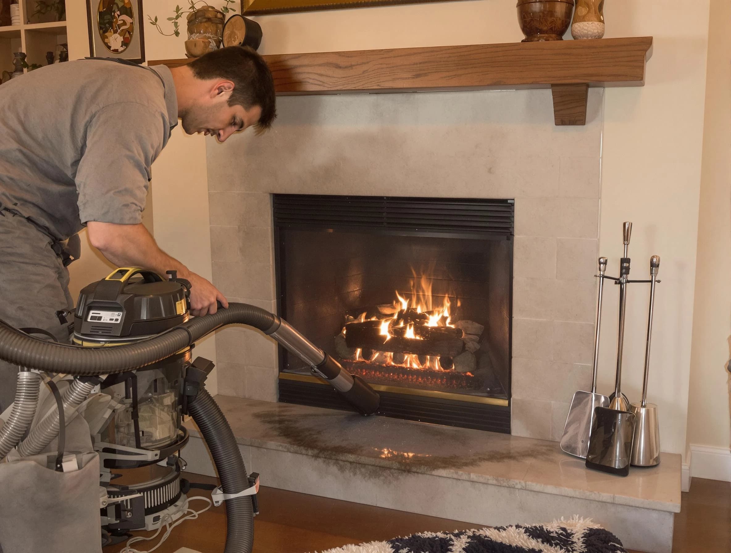 Routine fireplace upkeep by Shelbyville Chimney Sweep in Shelbyville, TN