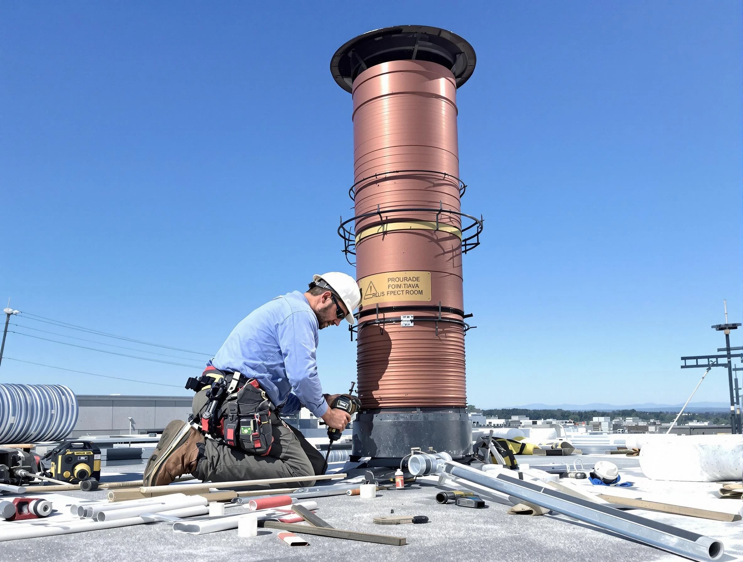 Installed chimney liner by Shelbyville Chimney Sweep in Shelbyville, TN
