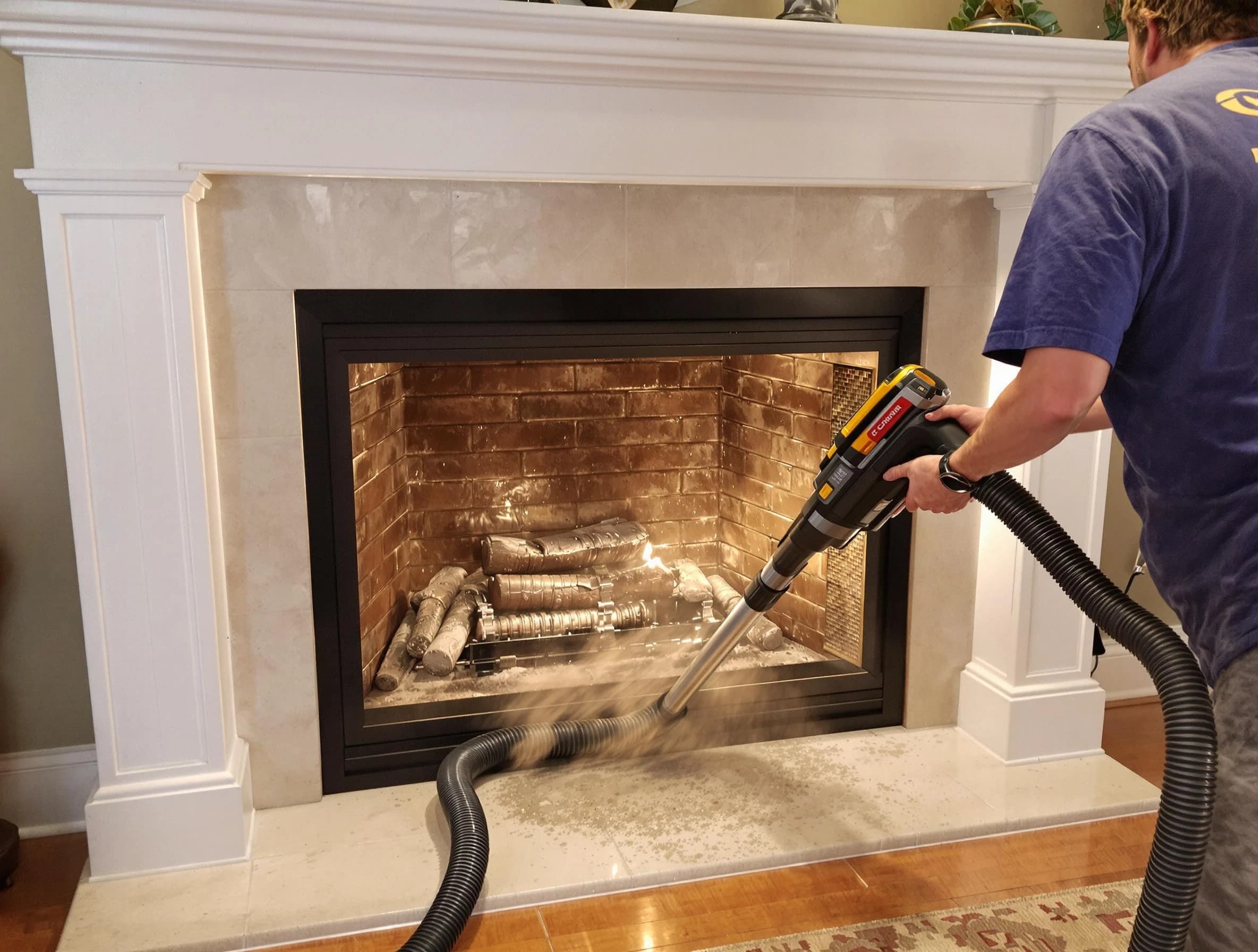 Fireplace cleaning performed by Shelbyville Chimney Sweep in Shelbyville, TN