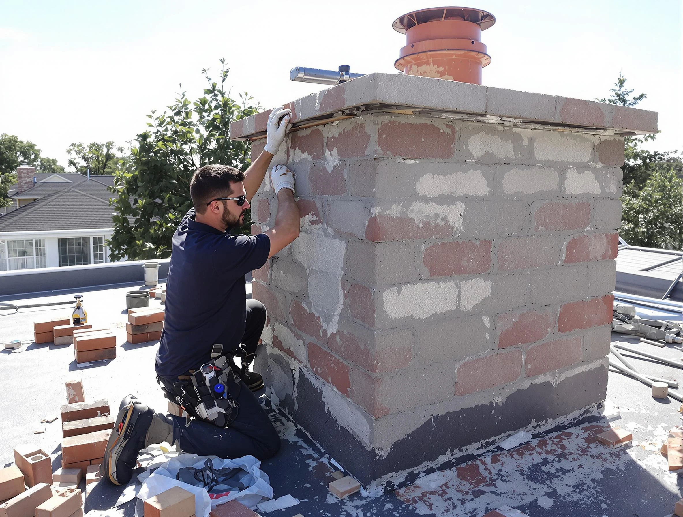 Advanced chimney repair process by Shelbyville Chimney Sweep in Shelbyville, TN