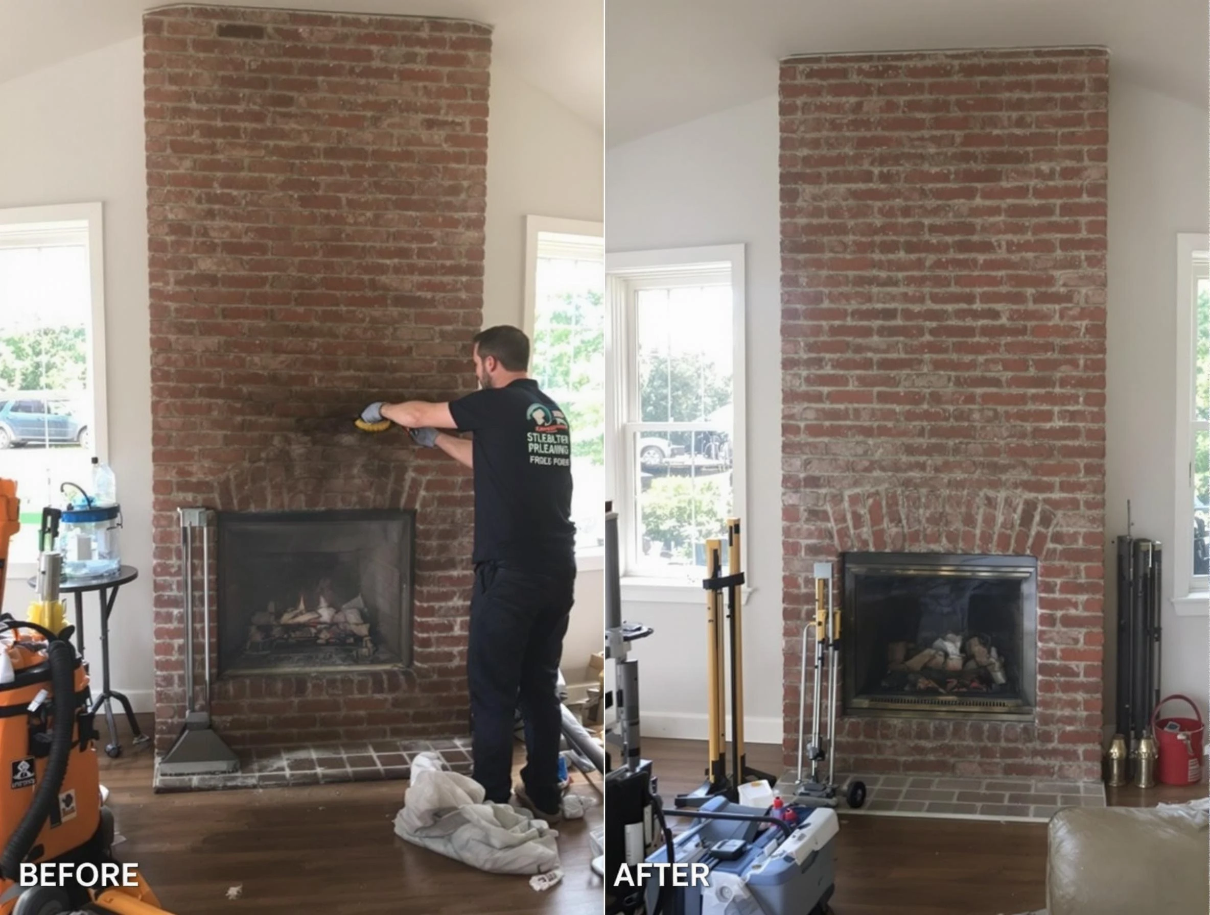 Finished chimney sweeping service by Shelbyville Chimney Sweep in Shelbyville, TN